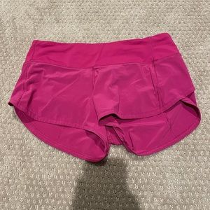 Lululemon Pink Speed Up Shorts